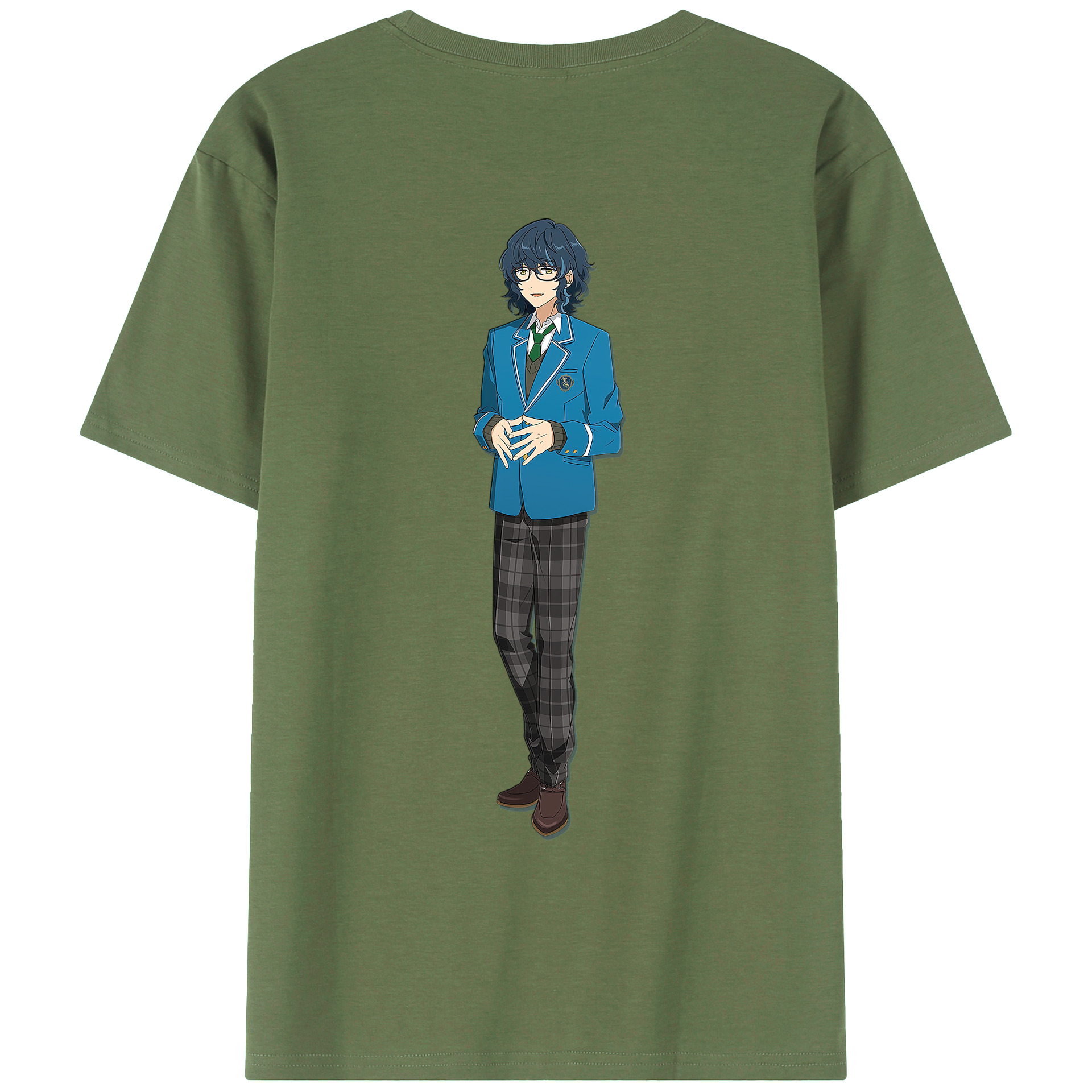 （画像用） あんさんぶるスターズ! Ensemble Stars 綿100％ メンズ半袖Tシャツ（バックプリント） 通気性
